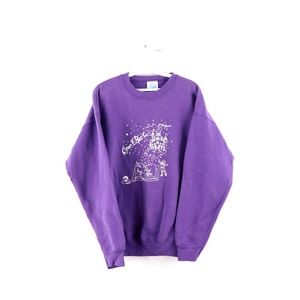 Vintage 90s Open a Book Reading Sweatshirt Purple